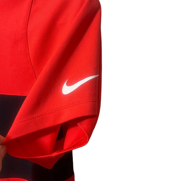 Nike Golf XL Standard Fit Orange Black Polo 1/4 Button - Picture 7 of 8